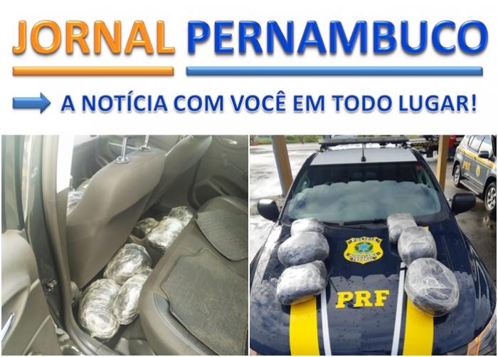 Carro é apreendido com mais de 6 Kg de maconha em São Caetano, PE