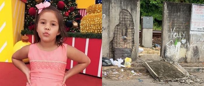Menina de 8 anos é esmagada por placa de concreto de muro do metrô do Recife