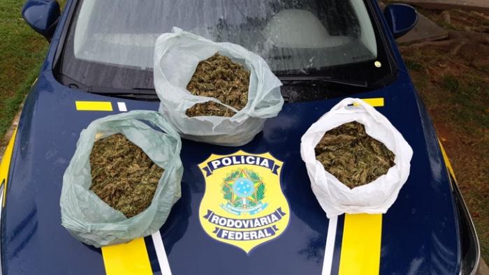 Polícia apreende mais de 3kg de maconha dentro de um carro na BR-232