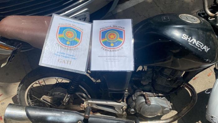 Moto com motor roubado foi apreendida em Pesqueira