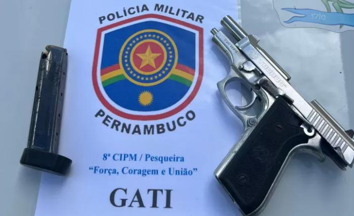 Polícia apreende pistola com elemento em restaurante de Pesqueira